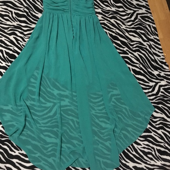 Teal High Low Dress - Picture 4 of 5